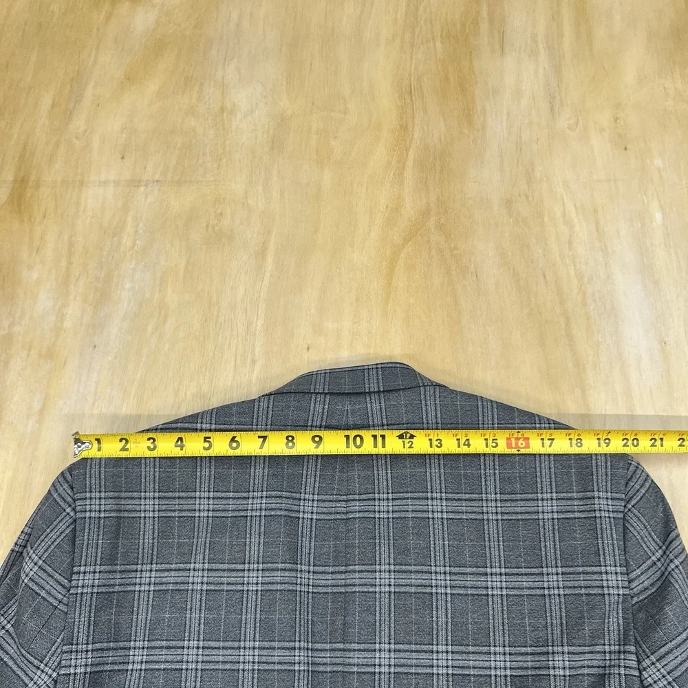 APT.9 Blazer Jacket Sport Coat Mens 48R Slim‎ Fit Polyester Blend Stretch Gray